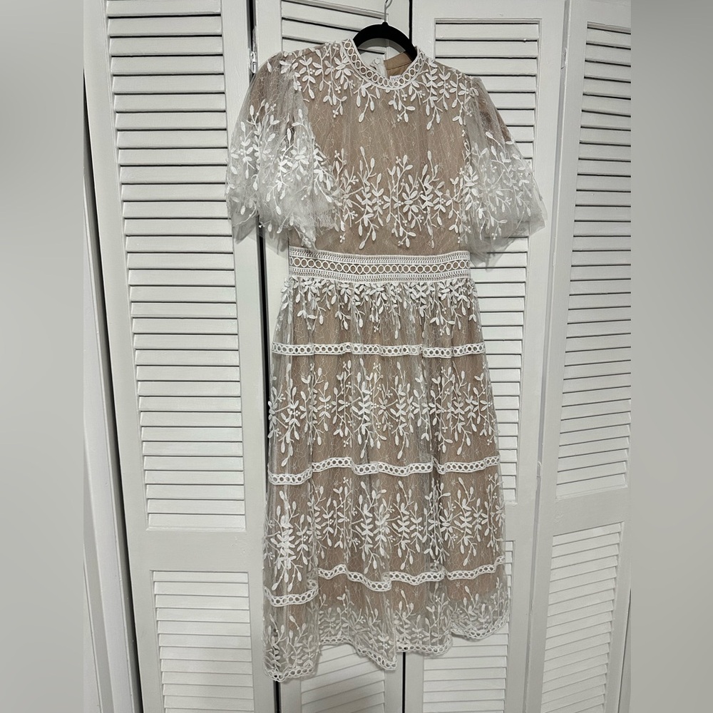 White Sicily Ivy City Co dress size large